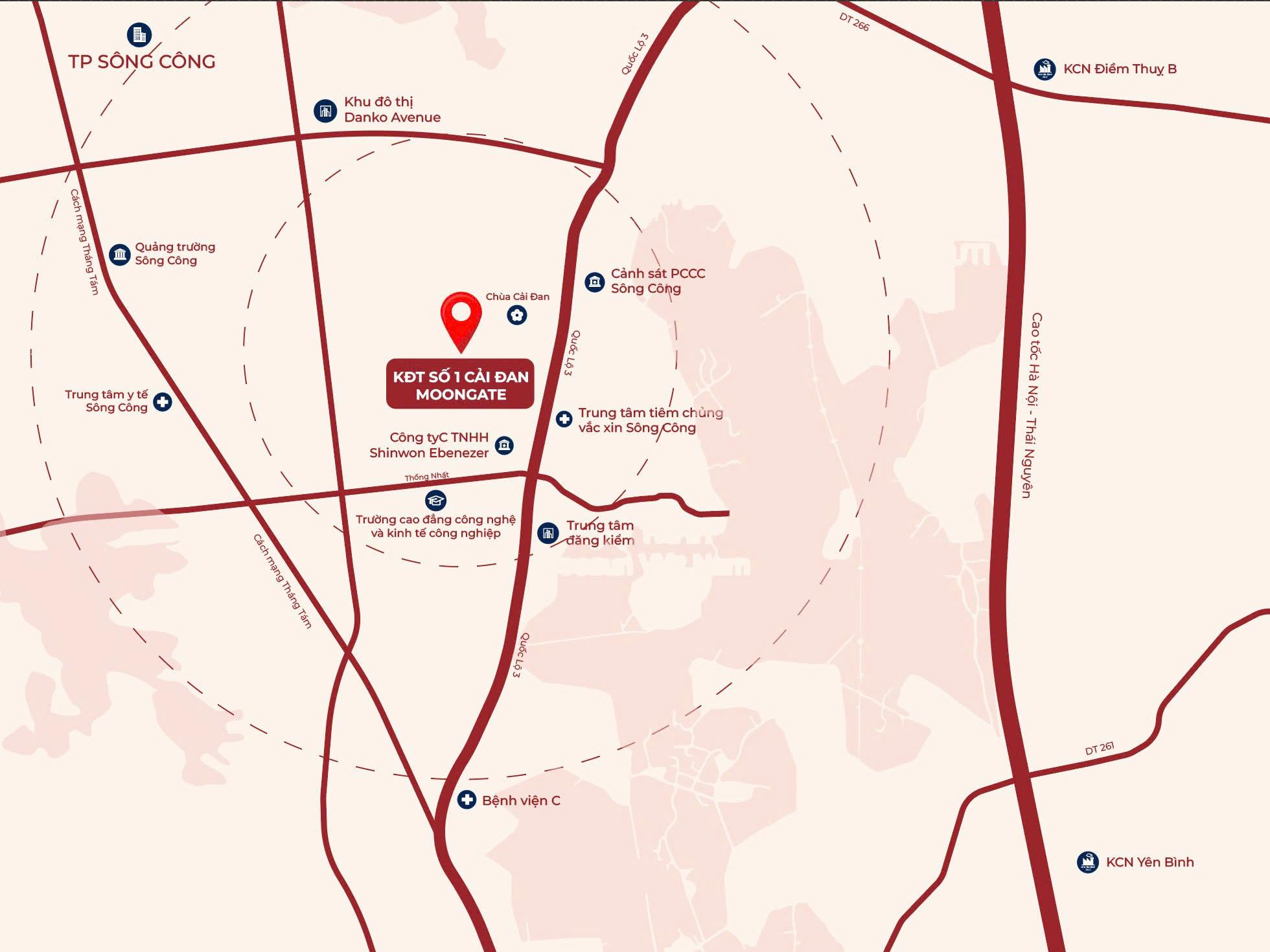 VỊ TRÍ CHIẾN LƯỢC VÀ LỢI THẾ KẾT NỐI CỦA MoonGate Khu đô thị số 1 Cải Đan